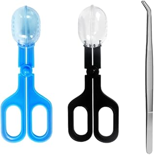 Feeding Tool, Stainless Steel Long Feeding Tongs, Reptile Feeding Clamp Reptile Poop Scoop for Hedgehog, Hamsters, Guinea Pig, Rat, Lizard and Other Small Animals Supplies