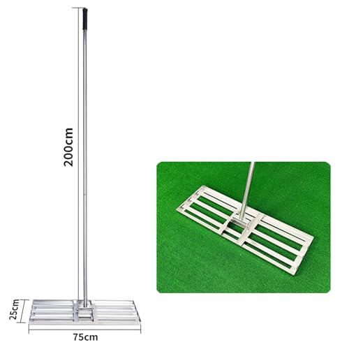 Lawn Leveling Rake, Golf Course Sand Bunker Rake, Rubber Anti-slip Grip, Stainless Steel Push Levelawn Tool for Sports Bunker, High Jump and Flat Lawn - Image 5