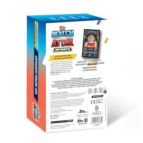 Image of Topps UEFA Champions League Match Attax Update Collection 2025 Trading and Collectible Card Game (Queens of Europe Pack #3)