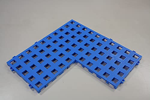 Tapis modulable plastique FleXA avec dalles clipsables et surface ajourée - 4
