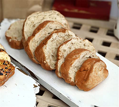 Skyseen 7Pcs Artificial French Sliced Bread Fake Food Toast Bague...