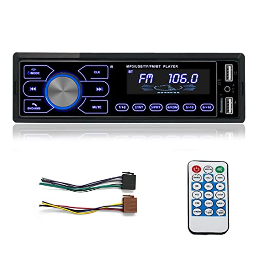 Eaglerich 1Din J[WI 12V ^b`{^ Bluetooth nYt[ʘb FM AUX SDAU fBXN̏[dƓǂݎp 2USBAEQAԕ\A@\ MP3 v[[