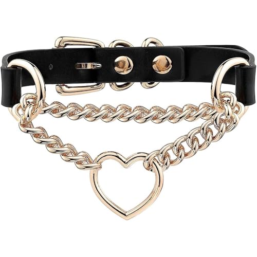 Collier ras du cou en cuir pour entraînement de yoga, jouets pour couple, jeux de chambre à coucher, ras du cou réglable fait à la main avec anneau en...