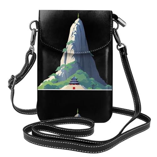 Sac portable femme pour éviter les chutes étui cuir rabat 19,3x12,4 cm