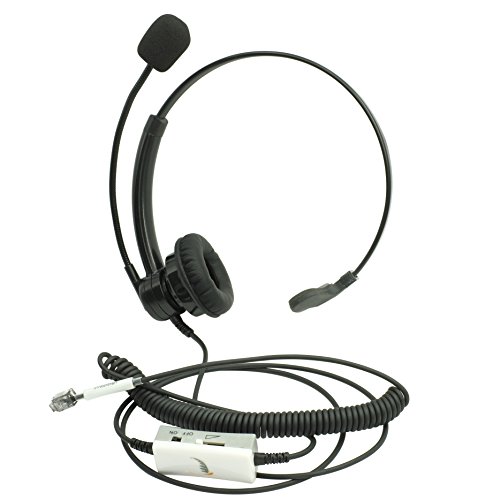 Visbr Professional Noise Canceling Call Center Headset For Office Phones | Compatible With Telephones Have Rj9 Headset Jack | Rotatable Microphone Boom #TOP4