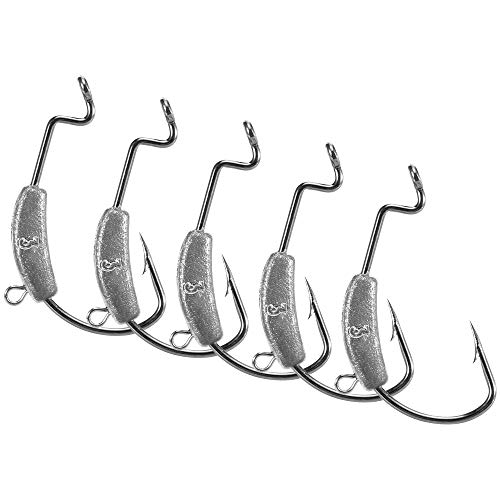 Andoer 5 PCS Jig Head Gancho farpado 1,5g 2,5g 3,5g 4g Aço carbono Pesqueiro Pesqueiro