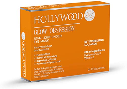 Glow Obsession Star Light Under Eye Mask  Parches de lujo de colágeno bajo los ojos para iluminar y hidratar al instante  Tratamiento nutritivo para bolsa de ojos  10 x 2 parches por paquete