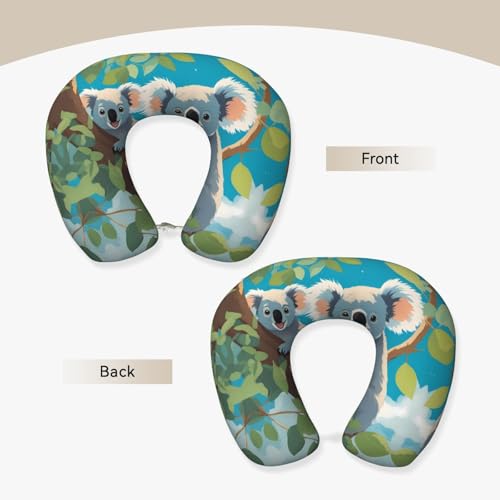 Almohada de viaje espuma viscoelástica cervical U miniatura 2