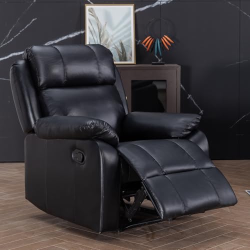 Image of PayLessHere Recliner Chair The Ultimate Leather Sofa Recliner Couch Home Theater Seating Manual Recliner Motion for Comfort and Style Living Room Furniture