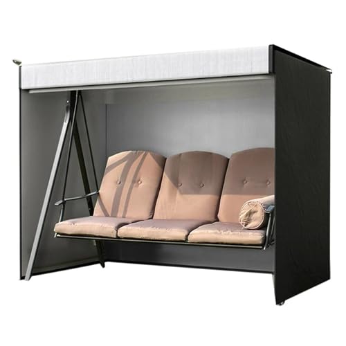 Funda para columpio Hollywood de 3 plazas, resistente a la intemperie, protección para patio, hamacas de jardín, funda duradera para muebles de exterior, impermeable y resistente a los rayos UV, ideal