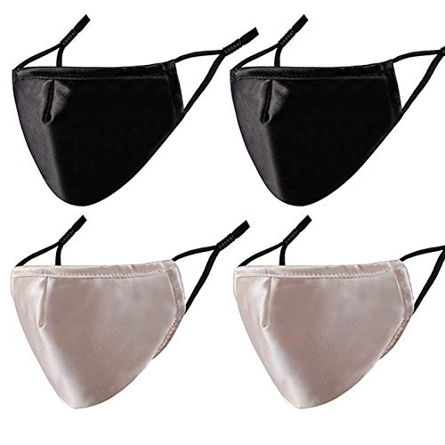 Cloth Reusable Silk Face Mask Women Men Satin Black Pink Pretty Funny Breathable Designer Winter 3 D Layer Adjustable Washable Anime Cute Cotton Fashionable Sports.
