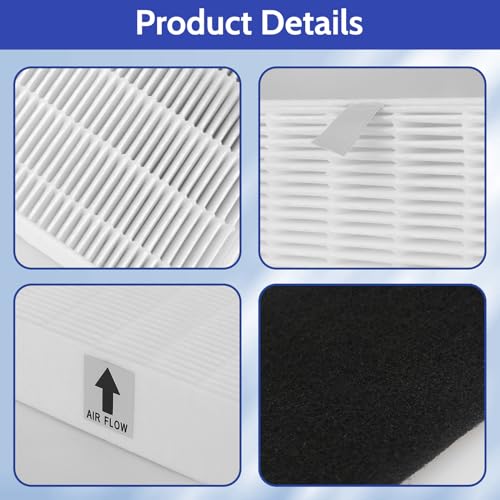 Image of 6 Pack HPA300 HEPA Filter Replacement for Honeywell HPA300 Air Purifier Compatible HPA304 HPA200 HPA3300B HPA5300 Filters, Replace HRF-R3 True HEPA Filters