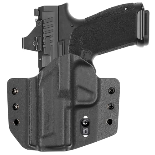 Tulster OWB Contour Kydex Holster in Left Hand fits: Canik Mete MC9 Prime | Optic Compatible Outside the Waistband Concealed Carry