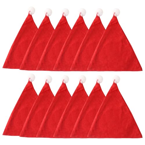 YHNNH Weihnachtsmützen, 12 Stück Nikolausmütze, Weihnachtsfeier...