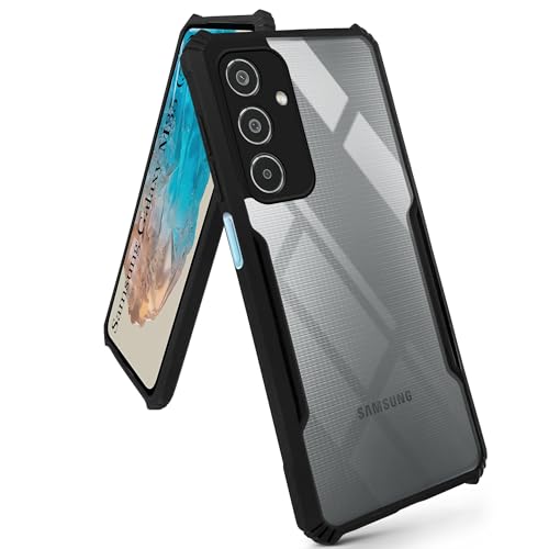 Image of Jkobi Back Cover Case for Samsung Galaxy M35 5G (Shockproof with Polycarbonate Clear Panel | Professional Black)