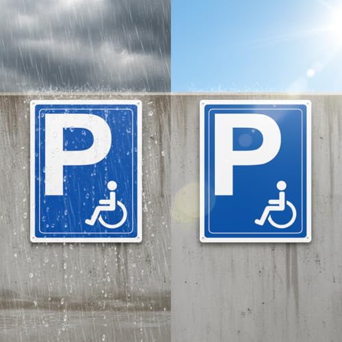 Panneau parking handicapés rigide micro-perforé alu composite - 4