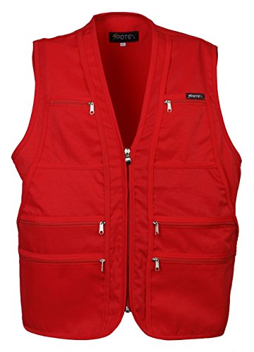 Image of Men's 9 Pockets Work Utility Vest Military Photo Safari Travel Vest Workwear Jacket