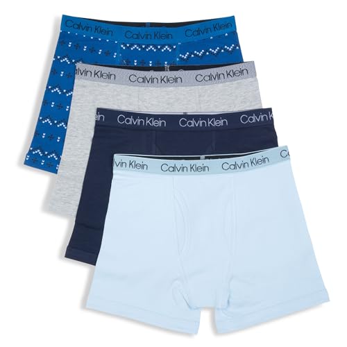CalvinKleinBoysUnderwear 4 Pack Boxer Brief Value PackFairisleLarge