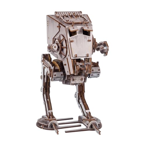 UGEARS Star Wars ™ at-ST Walker ™ 3D Puzzle Holz – 3D Holzpuzzle Erwachsene, Modellbausatz Erwachsene Mechanisches Laufmodell Holzmodelle Bausätze, Basteln Star Wars Geschenk zu Weihnachten