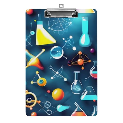 Porte-bloc A4 en acrylique abstrait 31,8x21,6 cm avec crochet pour bureau