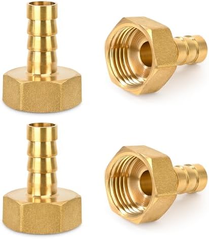 2 Stück Schlauchtülle Messing 8mm – Schottrohrverschraubung Kupplungsstopfen Für Schläuche