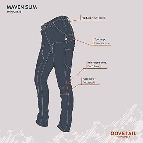 Dovetail Workwear Maven Slim Cargo Pants for Women, Slim Leg Fit, 10 Functional Pockets2