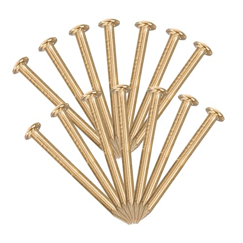 BELLIFFY 100pcs 18mm Brass Nail Decorations for Furniture Upholstery DIY Projects and Home Decorative Nails