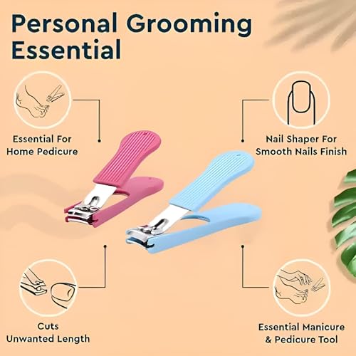 Image of Original Bell Nail Cutter Clipper Set of 2 | Sharp Stainless Steel Nail Clippers | Made in Korea for Fingernails & Toenails
