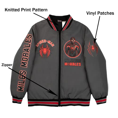 Image of Marvel Superheroes Boy's Bomber Jacket - Spider-Man, Miles Morales, Black Panther, Ghost-Spider, Venom Bomber Jacket for Kids