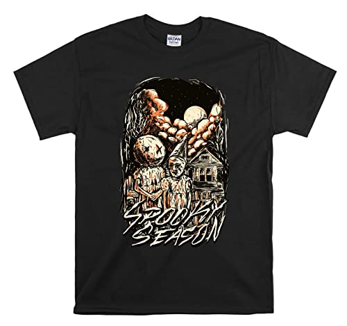 T-shirt Spooky Season Horror noir L le choix confortable contre les hauts rigides