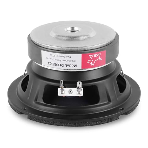 Image of 6.5 Inch Subwoofer Speaker 100W 4 Ohms Woofer, Paper Coated Cone, Ferrite Magnet for Car Subwoofers, Home Theatre & Music System (1 Pc)