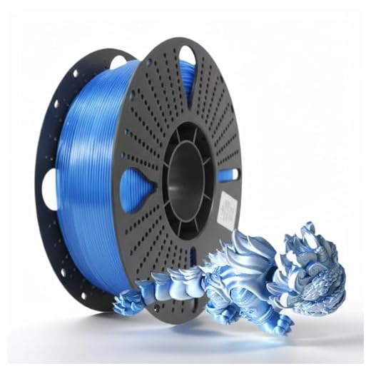 3D Printer Filament Silk Blue PLA Filament 1.75MM 1kg, ±0.02MM Accuracy, Blue Silver 3D Printing Filament Compatible with Most Mainstream FDM 3D Printers
