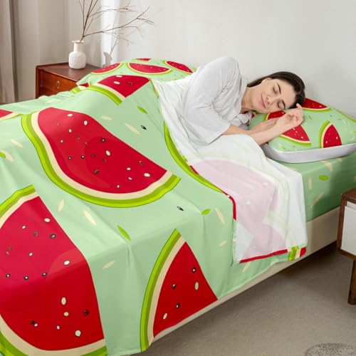 Parure de lit pastèques Manfei lavable et résistante pour lit d'enfant