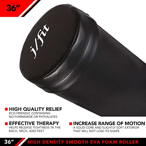 Jfit High Density Eva Foam Roller With Vinyl Cover, 36-Inch, Black #TOP2