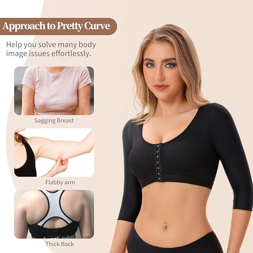 YounBeauty Arm Shaper for Women Front Closure Post Surgery Arm Lipo Compression Sleeves Slimming Arm3