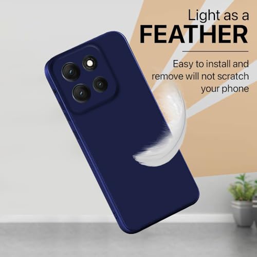 Image of Back Cover Compatible With Motorola Moto G86 5G / G86 Power 5G | Full Camera Protection | Premium Liquid Silicon Case | Flexible Bumper Case for Motorola Moto G86 5G / G86 Power 5G (Dark Blue)