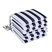 Produktbild Outsunny 6er-Set Sitzkissen Stuhlkissen Bodenkissen Polsterkissen Sitzauflage abnehmbar Bezug Polyester + Baumwollfaser Blau + Weiß 42 x 42 x 5 cm