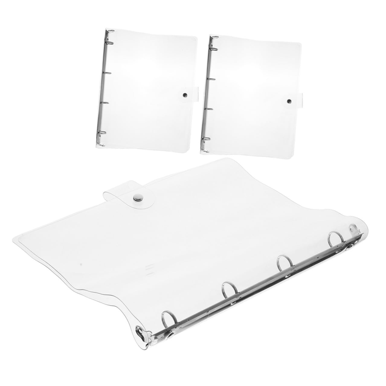 3 Stück Transparente Binder File Organizer Langlebiger Ordner mit Kreativem Design Praktischer Dokumenten Notizbuchhalter für Büro und Haushalt