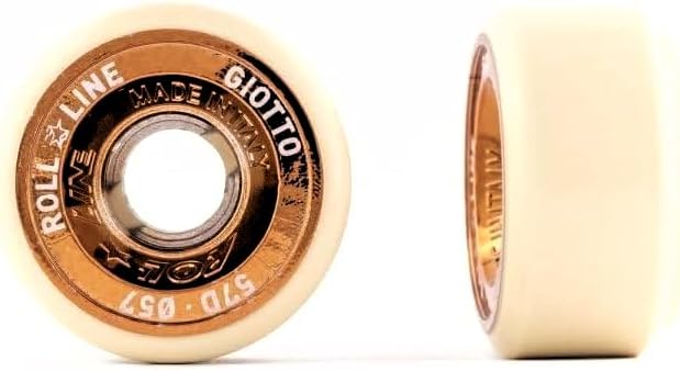 L'ESTEL SKATES - Roll Line - Roll-Line Giotto - Set of 8 Wheels + 16 Bearings for Figure Skating on Wheels for Free-Skating, Diameter 57 mm.