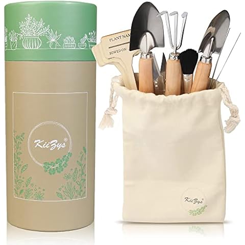 Indoor Garden Tools for Gardening - KiiZYS 12-Piece Small Garden Tools Set - Indoor Gardening Gifts for Women - Mini Gardening Hand Tools Indoor Plant Tools Cover