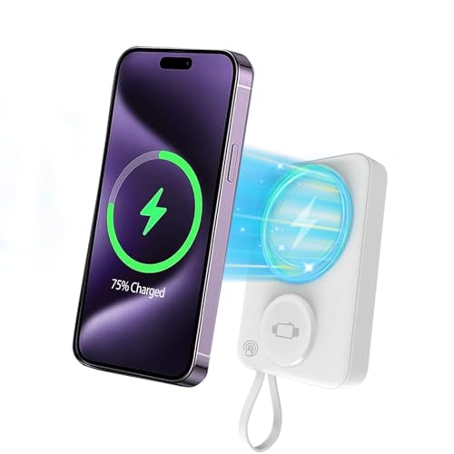 Batería Externa Magnética 10000 mAh, Bateria Portatil I Phone Inalámbrico PD 22.5W, con USB-C Powerbank para I Phone 16/15/14/13/12 Pro/Pro MAX,I Watch & Android ECC.