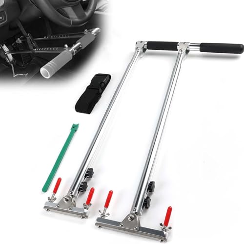 Control manual ajustable para vehículos, freno de mano y acelerador de aleación de aluminio para coches LHD/RHD con bolsa de transporte, se adapta a 51-70 cm