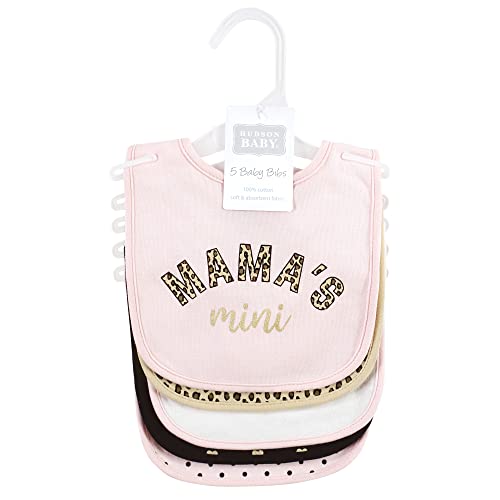 Image of Hudson Baby Unisex Baby Cotton Bibs, Mamas Mini, One Size