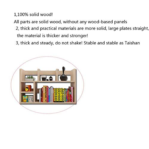 Jcnfa-Shelves Desktop Bookcase DVD Blu-ray Media Storage Desktop Organizer Industrial Bookcase Office Study Simple Assembly (Color : Wood Color, Size : 31.497.8719.68in)