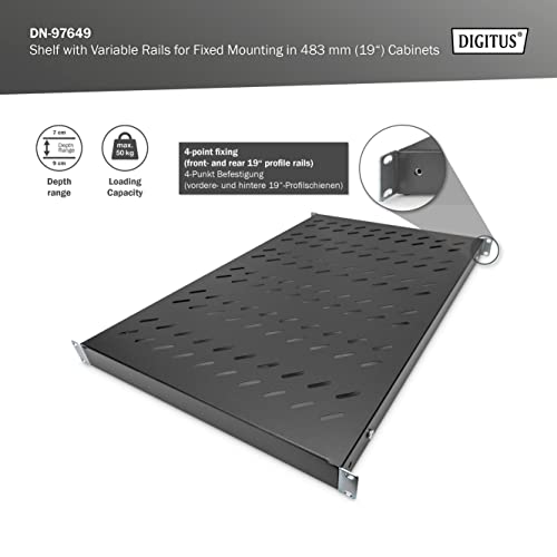Estante de 19 pulgadas 1U con profundidad variable para armario rack 2