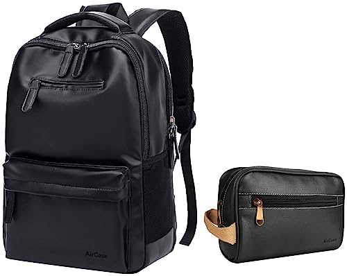 Image of AirCase Laptop Bag Backpack Case Pouch for Laptop Backpack for Men & Women,Premium Vegan Leather