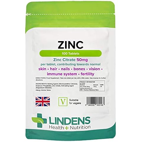 Lindens Zinc Citrate 50mg Tablets for Health Cover