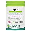 Lindens Zinc Citrate 50mg – 100 Vegan Tablets – Immune Function, Fertility, Healthy Bones, Vision, Hair, Nails and Skin…