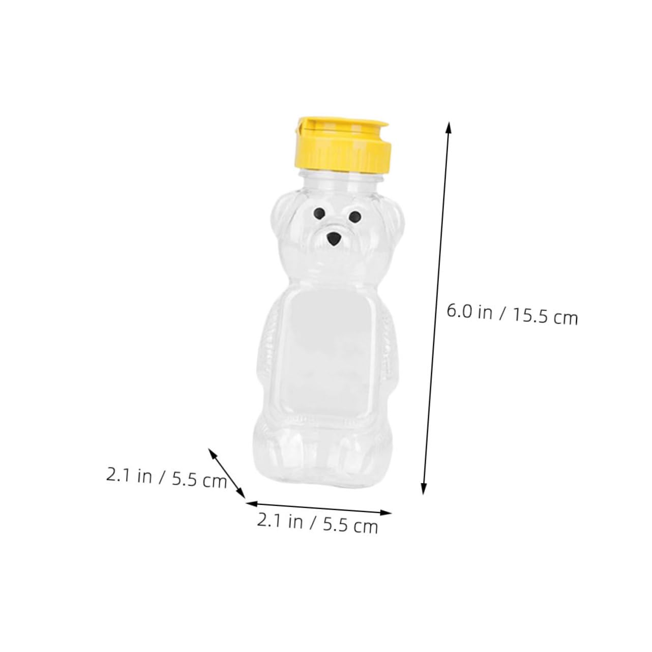 GRIRIW 8pcs Bear Bottle Water Bottles Candy Container Beverage Bottle Bear Shape Bottle for Juice Honey Squeeze Bottles Reusable Bear Juice Bottle Small Juice Bottles Candy Jar Plastic