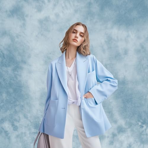 Kate 6.5x10ft Light Blue Photography Backdrops Blue Textures Portrait Background Old Master Photo Backdrops by Kate - Used condition - US$33.82